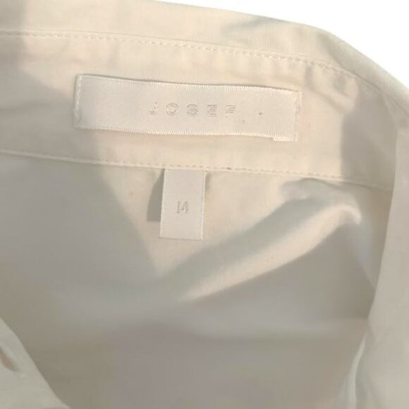 Josef Crisp cream cotton tuxedo style shirt size 14 - Picture 9 of 11